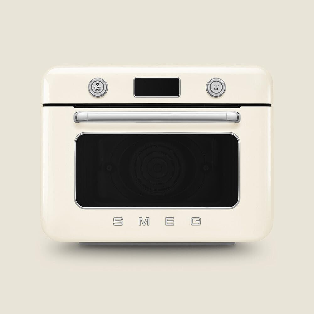 Forno Combinado de Bancada Retrô SMEG Creme 30L Ar Forçado Vapor e Air Fry 1800W 110V