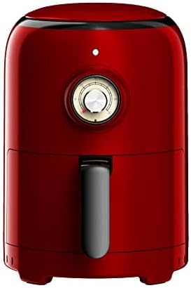Fritadeira elétrica sem óleo Aria Air Fryers retrô vermelha, cesto cerâmico 1,9L, 800W, antiaderente, dials analógicos, fácil limpeza, 110V