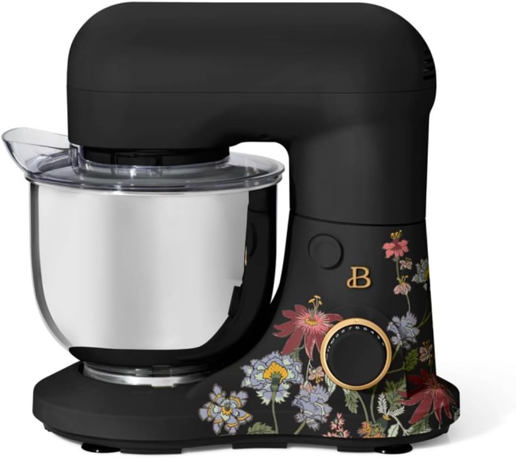 Batedeira Planetária 3,3L Beautiful Wildflower Black Sesame, 12 Velocidades, Taça Inox, Splash Guard, 300W, Tilt-Head, 110V