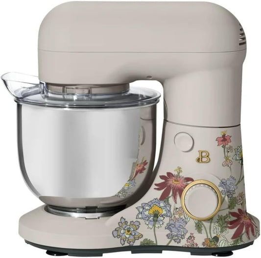 Batedeira Planetária 3,3L Beautiful Wildflower Porcini Taupe, 12 Velocidades, Taça Inox, Tilt-Head, Splash Guard, 300W, 110V