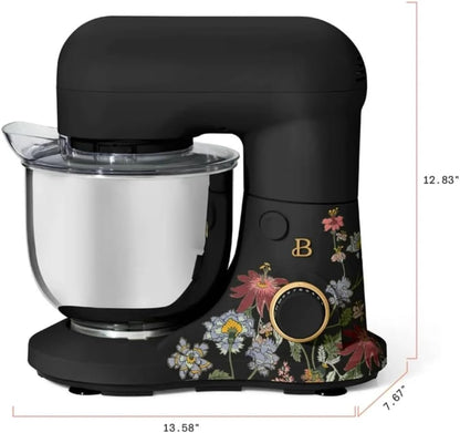 Batedeira Planetária 3,3L Beautiful Wildflower Black Sesame, 12 Velocidades, Taça Inox, Splash Guard, 300W, Tilt-Head, 110V