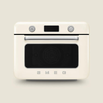 Forno Combinado de Bancada Retrô SMEG Creme 30L Ar Forçado Vapor e Air Fry 1800W 110V