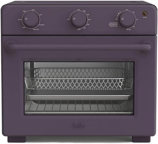 Forno Elétrico e Air Fryer 7 em 1 Roxo, 15L, Porta Vidro Temperado, 1700W, Bancada, 6 Fatias ou Pizza 12", Controles Simples, Timer, 110V