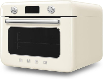 Forno Combinado de Bancada Retrô SMEG Creme 30L Ar Forçado Vapor e Air Fry 1800W 110V
