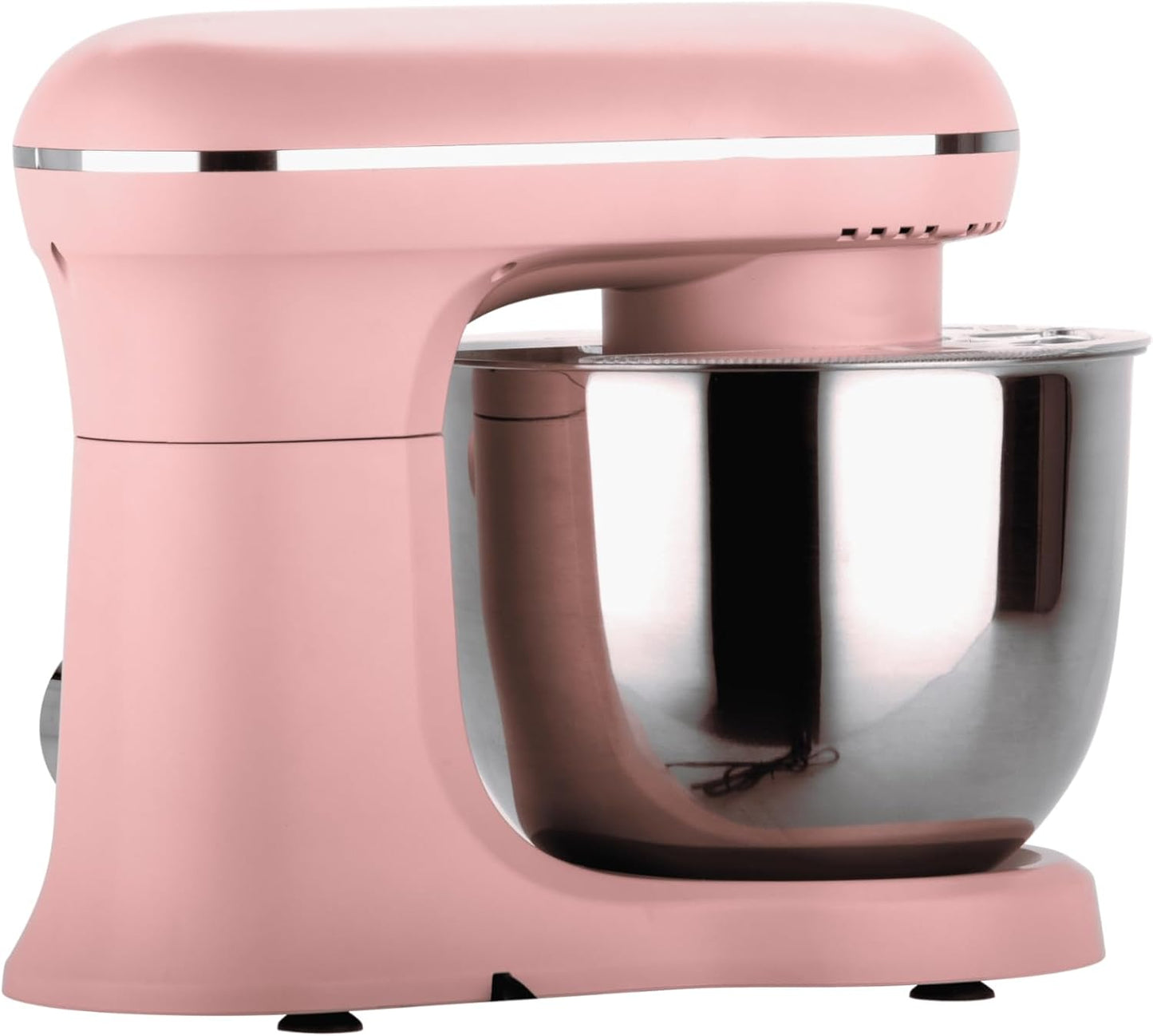Batedeira Planetária Retrô CULINARY CHEF Rosa 8 Velocidades 4,5L 300W Bowl Inox Braço Basculante Antiderrapante 110V