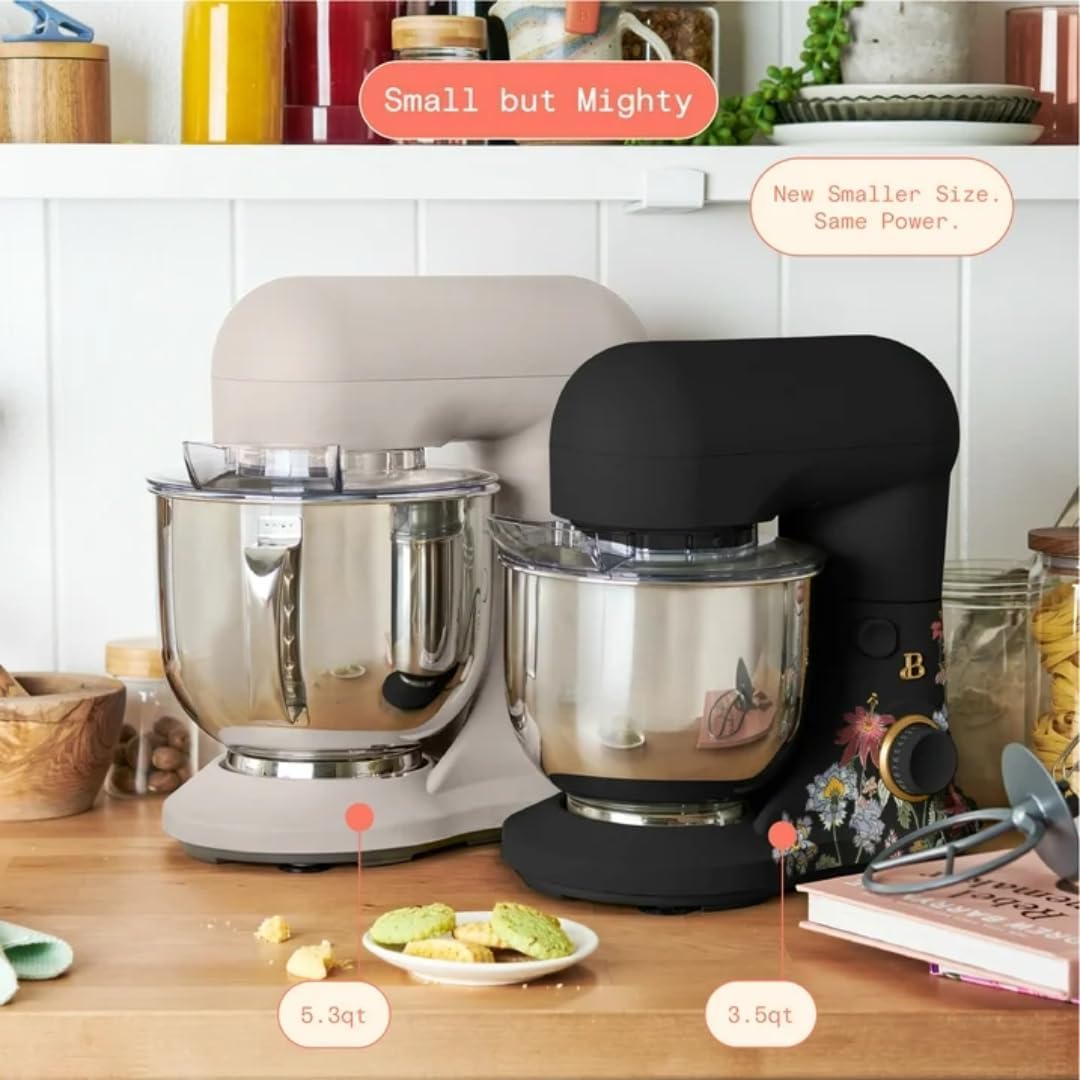 Batedeira Planetária 3,3L Beautiful Wildflower Black Sesame, 12 Velocidades, Taça Inox, Splash Guard, 300W, Tilt-Head, 110V