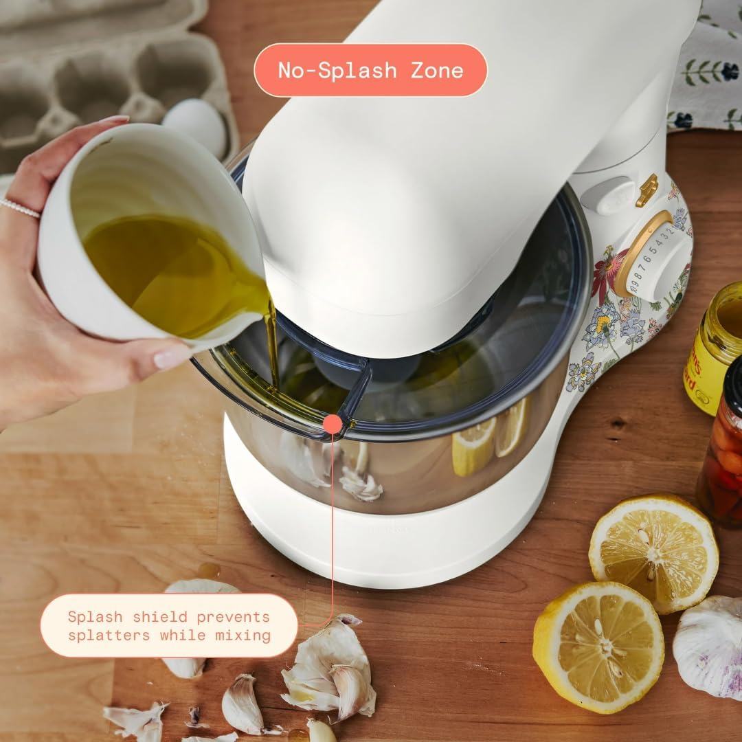 Batedeira Planetária 3,3L Beautiful Wildflower White Icing, 12 Velocidades, Taça Inox, Tilt-Head, Splash Guard, 300W, 110V