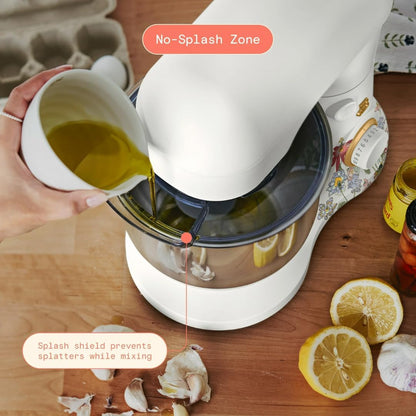 Batedeira Planetária 3,3L Beautiful Wildflower White Icing, 12 Velocidades, Taça Inox, Tilt-Head, Splash Guard, 300W, 110V