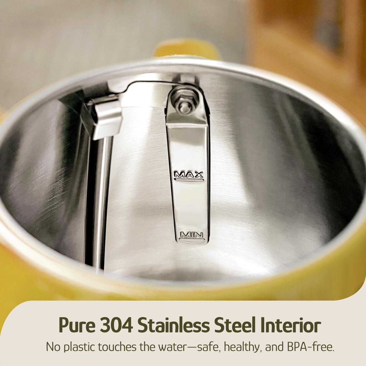 Chaleira Elétrica Hazel Quinn X Eduardo Recife Floral Retro 1,7L 1200W Inox 304 Termômetro Auto Desligamento Fervura Rápida 110V