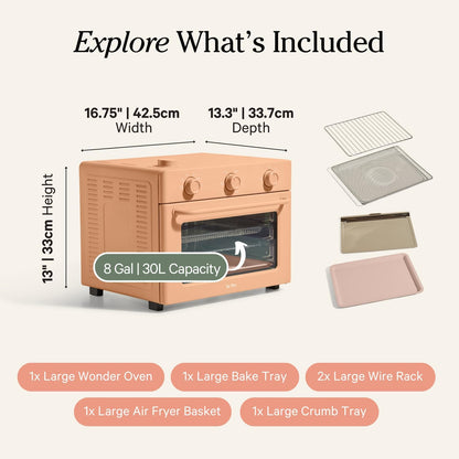 Forno Air Fryer de Bancada 6 em 1 Our Place Large Wonder Oven Spice, 30 L, Inox, Infusão de Vapor, 1700 W, 110 V