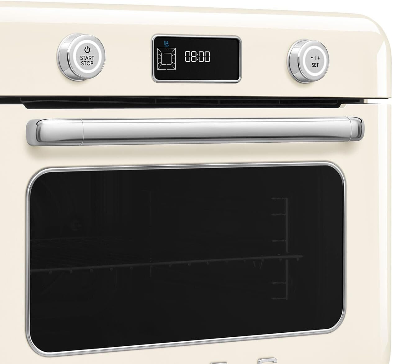 Forno Combinado de Bancada Retrô SMEG Creme 30L Ar Forçado Vapor e Air Fry 1800W 110V