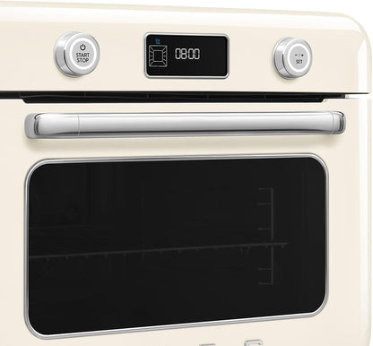 Forno Combinado de Bancada Retrô SMEG Creme 30L Ar Forçado Vapor e Air Fry 1800W 110V