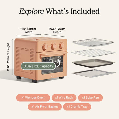 Forno Air Fryer de Bancada 6 em 1 Our Place Wonder Oven Spice, 12 L, Inox, Infusão de Vapor, 1400 W, 110 V