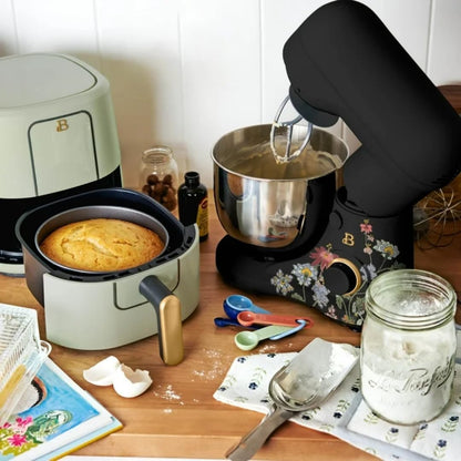 Batedeira Planetária 3,3L Beautiful Wildflower Black Sesame, 12 Velocidades, Taça Inox, Splash Guard, 300W, Tilt-Head, 110V