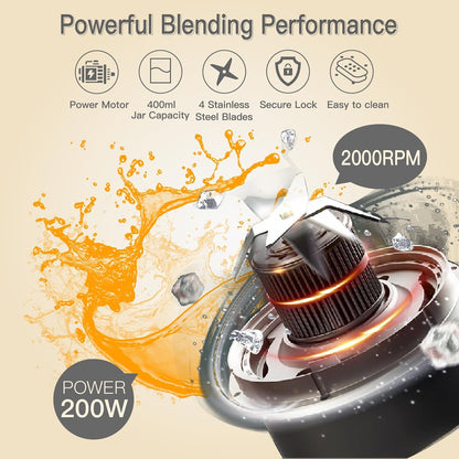 Mini Liquidificador Retrô OTE Verde 200W Jarra de Vidro 400ml 220V