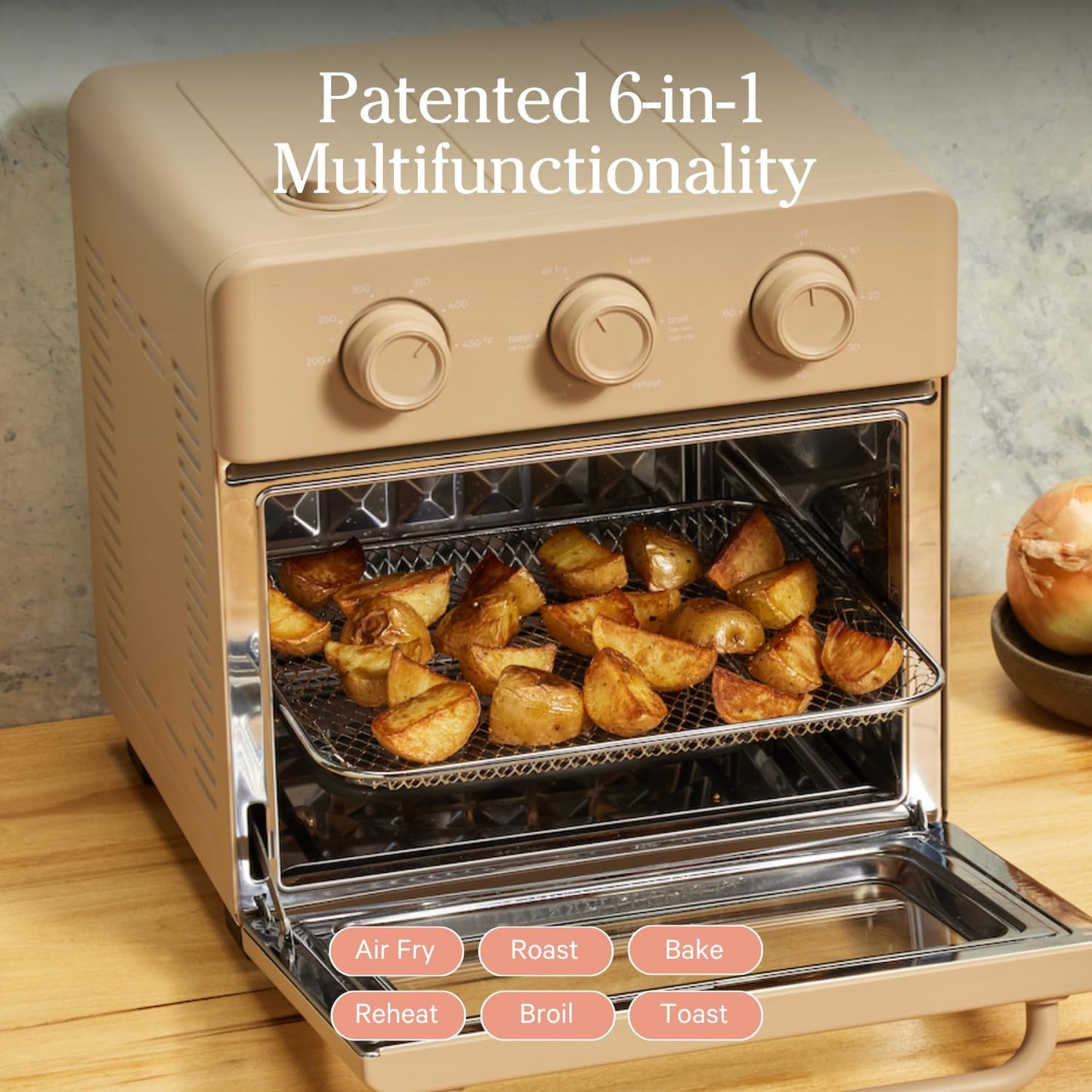 Forno Air Fryer de Bancada 6 em 1 Our Place Wonder Oven Steam, 12 L, Inox, Infusão de Vapor, 1400 W, 110 V