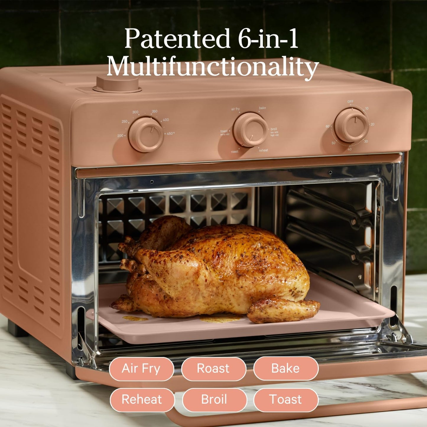 Forno Air Fryer de Bancada 6 em 1 Our Place Large Wonder Oven Spice, 30 L, Inox, Infusão de Vapor, 1700 W, 110 V