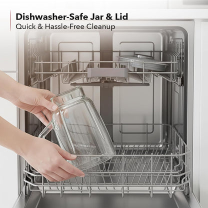 Liquidificador OVENTE Azul Claro 550W Jarra de Vidro 1,5L 4 Velocidades 110V