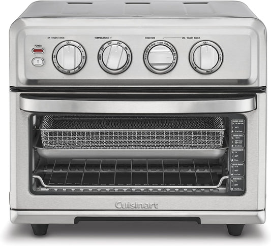 Forno Elétrico de Bancada Air Fryer Toaster Oven 8 em 1 Cuisinart TOA-70NAS Inox com Grill, 17 L, 1800 W, 110 V