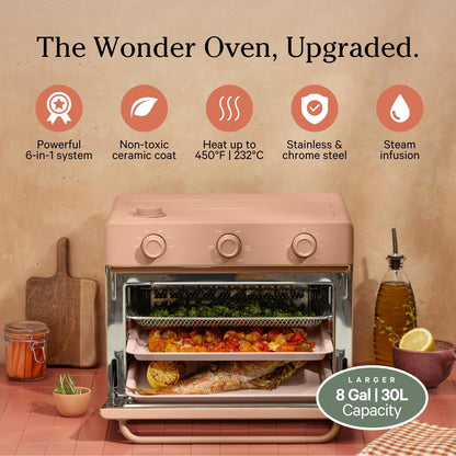 Forno Air Fryer de Bancada 6 em 1 Our Place Large Wonder Oven Spice, 30 L, Inox, Infusão de Vapor, 1700 W, 110 V