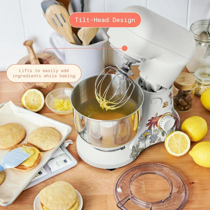 Batedeira Planetária 3,3L Beautiful Wildflower White Icing, 12 Velocidades, Taça Inox, Tilt-Head, Splash Guard, 300W, 110V