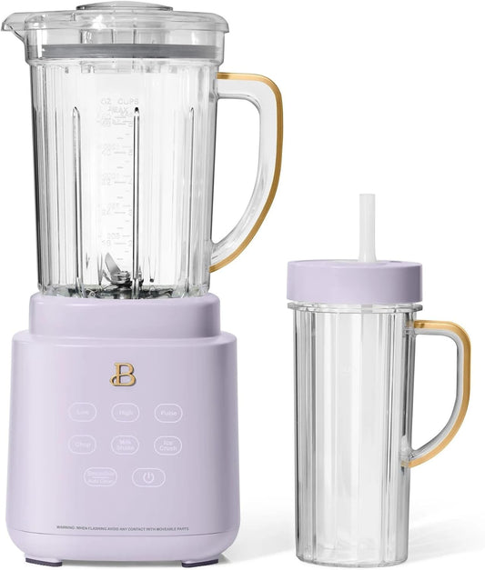 Liquidificador de bancada Beautiful PowerExact Lavanda, 700W, jarra Tritan 1,47L, copo individual 590ml, 3 velocidades, 4 programas, 110V