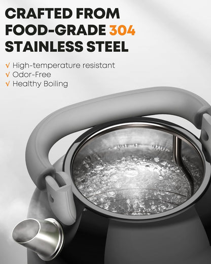 Chaleira Elétrica Amaste 1,7L Inox Preta, Termômetro Retrô, 1500W, Proteção Antisseco, Tampa Removível, BT-K15FT 110V