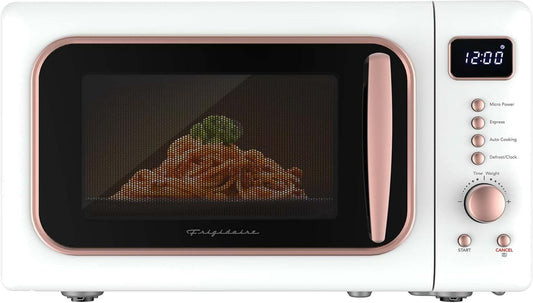 Forno Micro-ondas Retrô Frigidaire Branco e Rose Gold 20 L 900W Bancada 110V