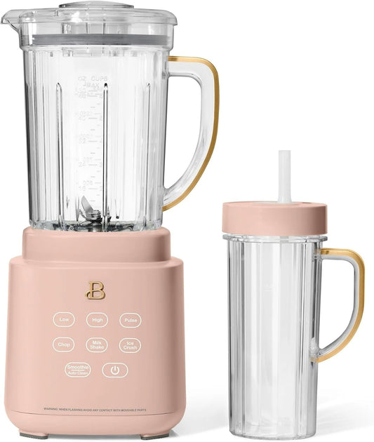 Liquidificador de bancada Beautiful PowerExact Rosé, 700W, jarra Tritan 1,47L, copo individual 590ml, 3 velocidades, 4 programas, 110V