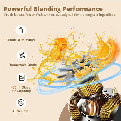 Mini Liquidificador Retrô OTE Vermelho 200W Jarra de Vidro 400ml 220V