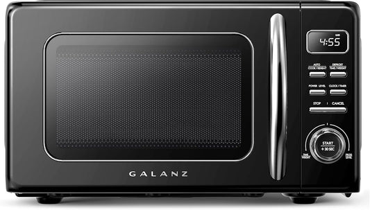 Forno Micro-ondas Retrô de Bancada Galanz Preto 20L 700W 110V