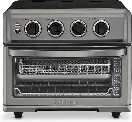 Forno Elétrico de Bancada Air Fryer Toaster Oven 8 em 1 Cuisinart TOA-70BKS Preto Inox com Grill, 17 L, 1800 W, 110 V